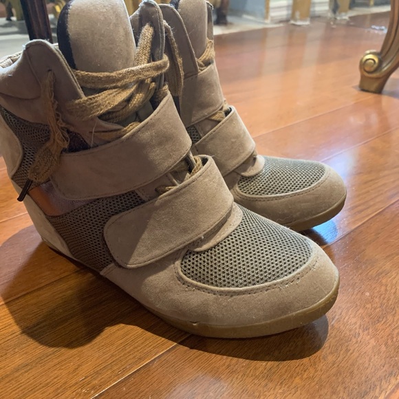 Wedges snickers taup tan 7.5 - Picture 6 of 7